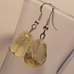 Hegyikristály fülbevaló 1,5 cm-es gyönggyel