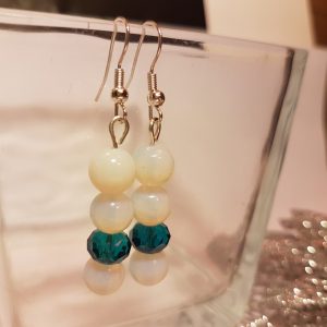 Opalit és kristály fülbevaló