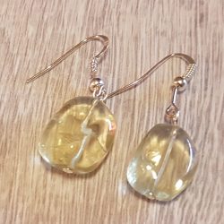 Hegyikristály fülbevaló 1,5 cm-es gyönggyel /8/