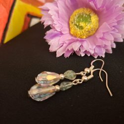 Topáz és kristály fülbevaló  /6/