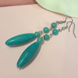 Tavasz Lelke- Türkinit fülbevaló 6 cm-es