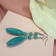 Tavasz Lelke- Türkinit fülbevaló 6 cm-es