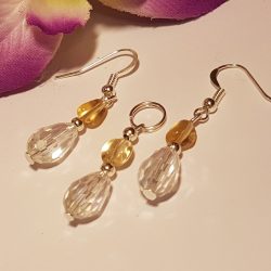 Citrin és Csehkristály ékszerszett