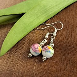 Porcelán fülbevaló /767/