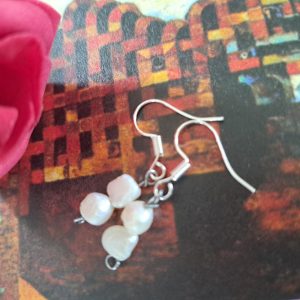 Igazgyöngy fülbevaló