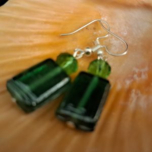 Muránói üveg fülevaló 3 cm-es