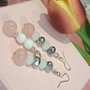 Holdfény románc szett- kristály és Rózsakvarc. 