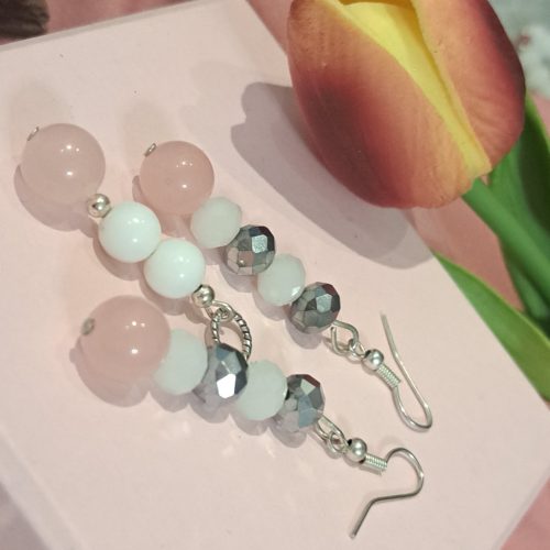 Holdfény románc szett- kristály és Rózsakvarc. 