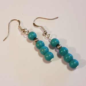 Türkinit  fülbevaló 6 mm-es