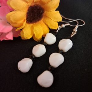 Porcelán és kristály fülbevaló