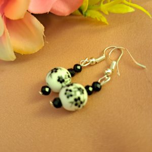 Porcelán virág fülbevaló /666/