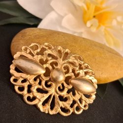 Aranyozott bross 4 cm-es