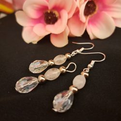 Rózsakvarc és kristály szett. /767/
