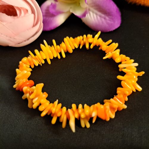 Narancs Korall karkötő