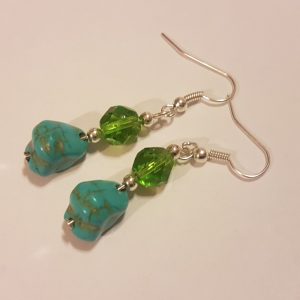 Türkiz-howlit fülbevaló