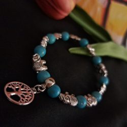 Türkinit szerencse karkötő életfa, elefánt.