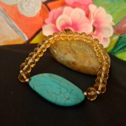 Türkinit  és kristály karkötő /66/