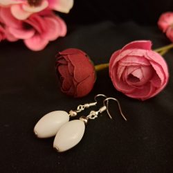 Porcelán fülbevaló, egyedi és elegáns