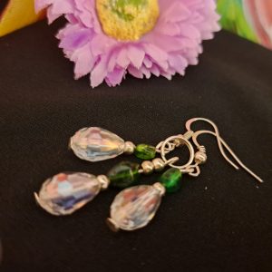 Smaragd és Csehkristály  ékszerszett. A megújulás köve.